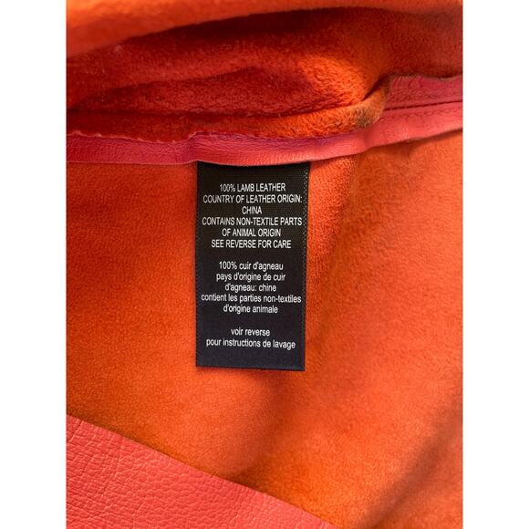 PJK Pattison of Kincaid Red Lamb Leather Sleeveless Tank Top, Small - Picture 4 of 5